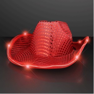 Red Sequin Cowboy Hat - BLANK